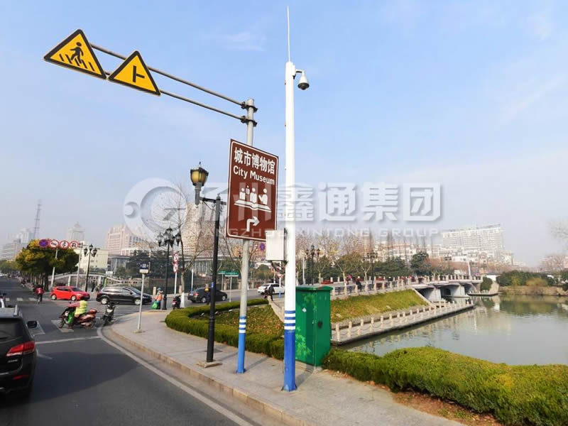 DJG-017，電子警察桿，監(jiān)控球機立桿